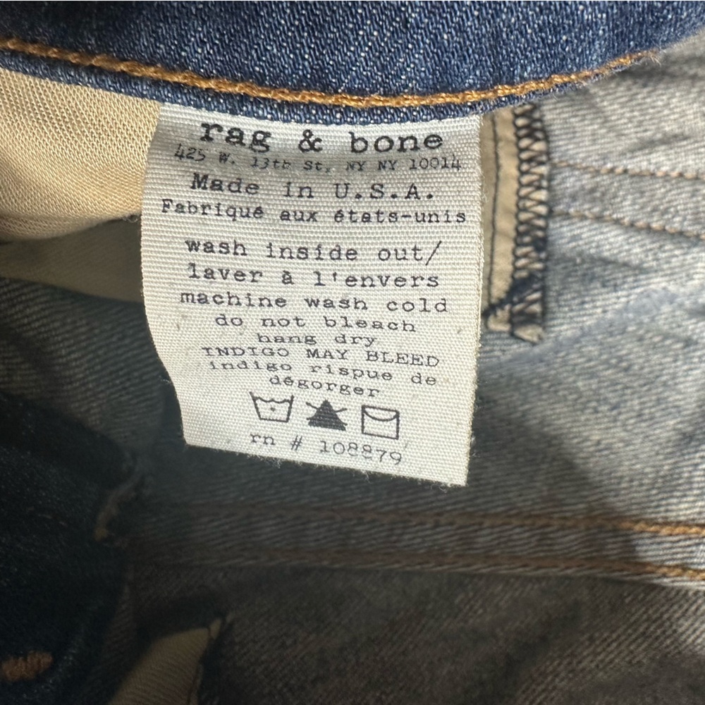 Rag & Bone The Dre Boyfriend Golden Wash Jeans 30 10 slim straight low rise - Picture 13 of 16